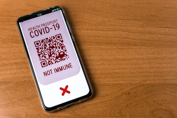 Not Immune - Digital Health Passport Covid-19 App Smartphone