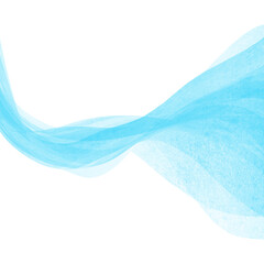 Watercolor transparent wave turquoise color background. Watercolour hand painted waves illustration