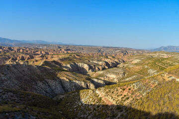 Desierto de Gorafe en granada con importantes formaciones geológicas y bonitos paisajes