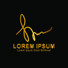 
Gold color Signature Logo Design.