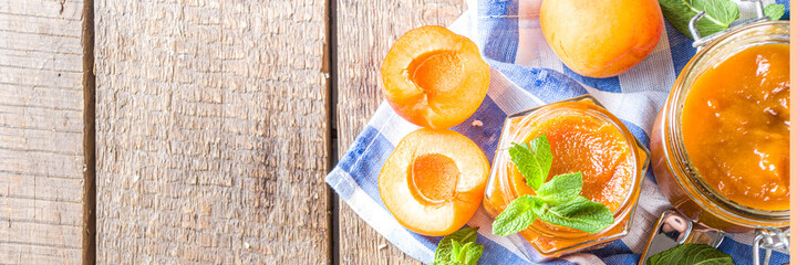 Homemade apricot jam