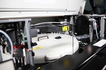 Clinical and diagnostic equipment in a modern laboratory. Photo in the interior of the laboratory. Scientific research. Photos without people.