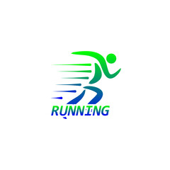Run sport club logo templates. emblems for sport organizations, tournaments and marathons colorful vector Illustrations. Design inspiration