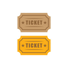 Ticket icon vector symbol illustration