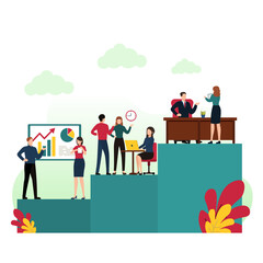 Illustration of a corporate employee working