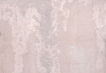 Abstraction pastel background with shades of pink, brown, gray. Corroded metal background. Oxidized metal, enamel, rusty metal texture, surface with rust streaks and scratches.