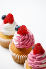 White background delicious tasty sweet dessert