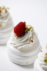 White background delicious tasty sweet dessert