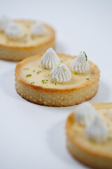 White background delicious tasty sweet dessert