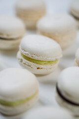 White background delicious tasty sweet dessert