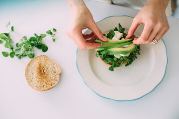avocado toast morning honey breakfast hand arms