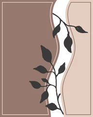 Foto op Plexiglas Retro compositie aardekleurig modern boho-ontwerp