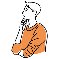 Fashion line art for young men