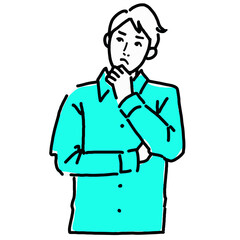 Fashion line art for young men