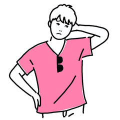 Obraz premium Fashion line art for young men