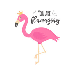 Naklejka premium You are flamazing vector cute illustration drawing