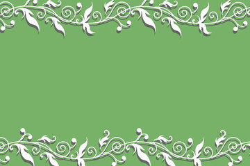 green floral background