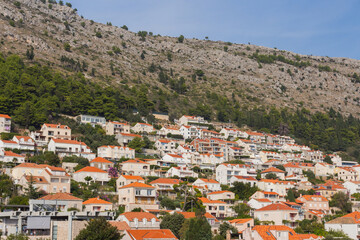 Fototapeta na wymiar Beautiful view of the city of Dubrovnik on a sunny day. Croatia 