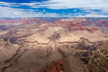Fototapeta na wymiar Scenic view of the Grand Canyon, in the Grand Canyon National Park, in the State of Arizona, USA