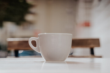 coffee on glass table outdoors
