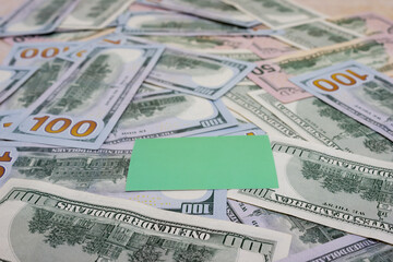 Paper for text on the background of dollars - texture, background