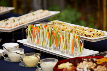 Various foods at the buffet restaurant