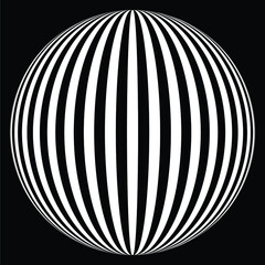 Op art, Optical Art, Abstract vector black and white background . ball 3d design, with organic effect.
