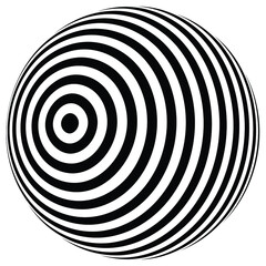 Obraz premium Op art, Optical Art, Abstract vector black and white background . ball 3d design, with organic effect.