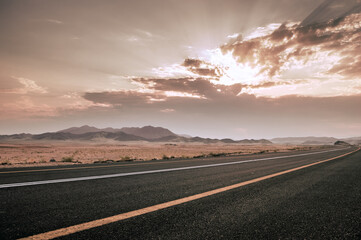 Arabian desert and the highways
