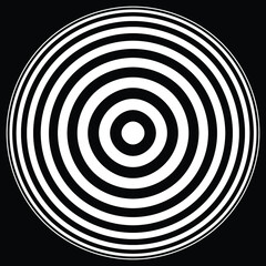 Op art, Optical Art, Abstract vector black and white background . ball 3d design, with organic effect.