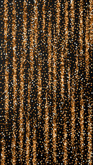 Red round gold glitter luxury sparkling confetti.