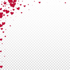 Red heart love confettis. Valentine's day corner o
