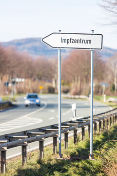 Schild Impfzentrum