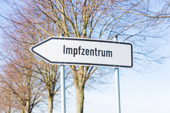 Schild Impfzentrum