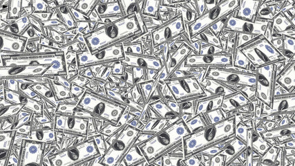 3d rendering of Background with money american dollar bills