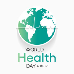 World Health Day is a global health awareness day celebrated every year on 7th April. Vector illustration design