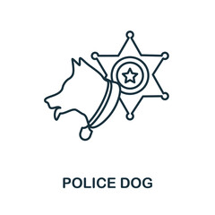 Police Dog icon. Simple element from police collection. Creative Police Dog icon for web design, templates, infographics and more