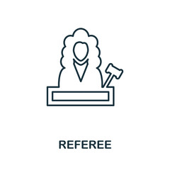 Referee icon. Simple element from police collection. Creative Referee icon for web design, templates, infographics and more