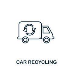 Car Recycling icon. Simple illustration from recycling collection. Creative Car Recycling icon for web design, templates, infographics and more