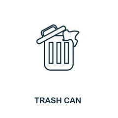 Trash Can icon. Simple illustration from recycling collection. Creative Trash Can icon for web design, templates, infographics and more