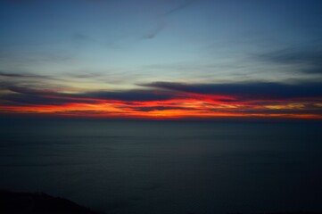 sunset over the sea