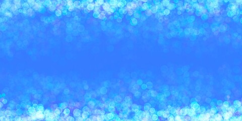 Sfondo banner azzurro con bokeh