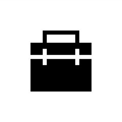 Briefcase icon with solid style and perfect pixel icon