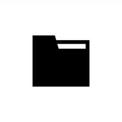 Folder icon with solid style and perfect pixel icon