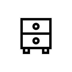 Obraz premium Drawer icon with line style and perfect pixel icon
