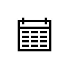 Calendar icon with line style and perfect pixel icon