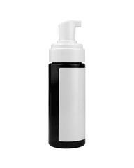 Cosmetic packaging mockup. Plastic bottle with pump dispenser