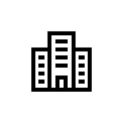 Building icon with line style and perfect pixel icon