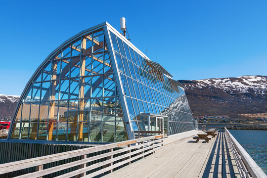 Museums in Tromso, Norway. with MS Polsjarna an old fishing boat