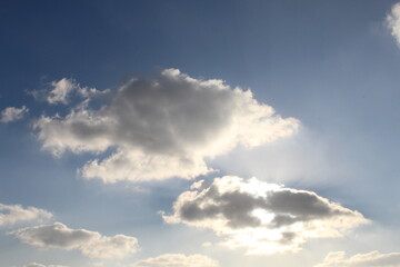 Naklejka na ściany i meble It is a cloud photographed in Jeju Island.